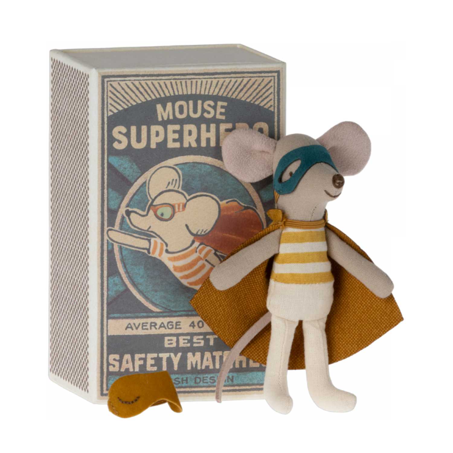 Maileg Maus Superheld kleiner Bruder in Box