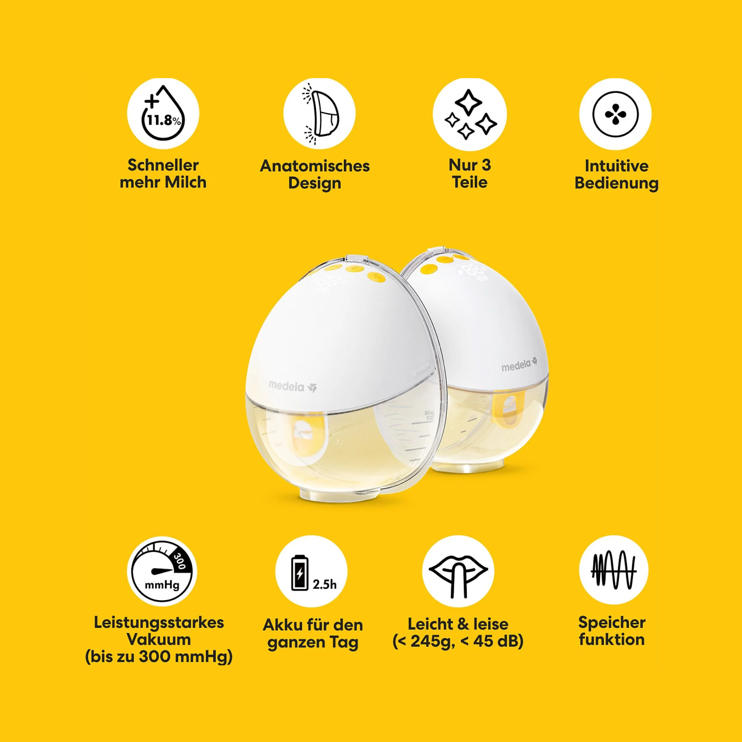 Medela Motion InBra Tragbare Milchpumpe Einzelset