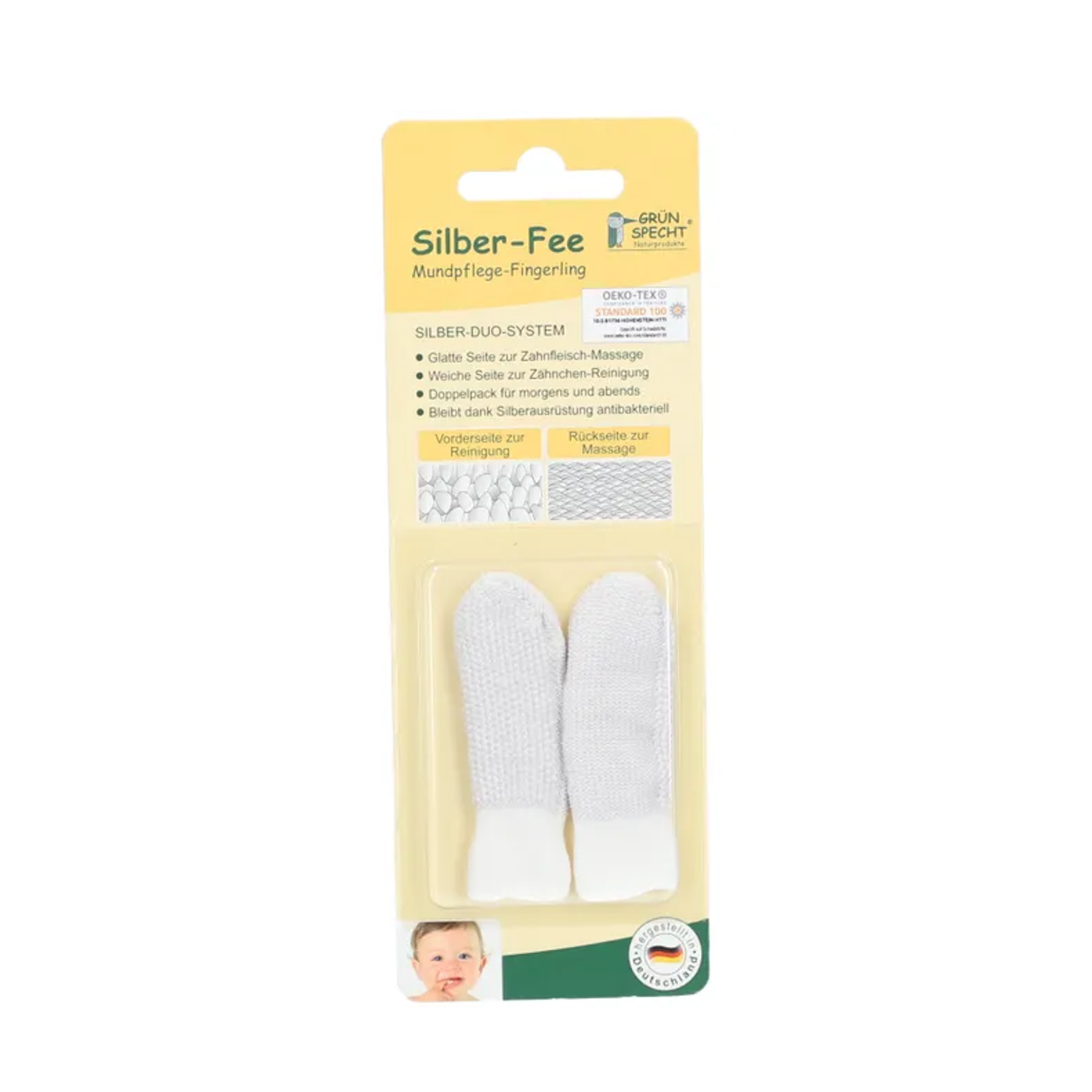 Grünspecht Baby Silver-Fee Fingerlinge 2er