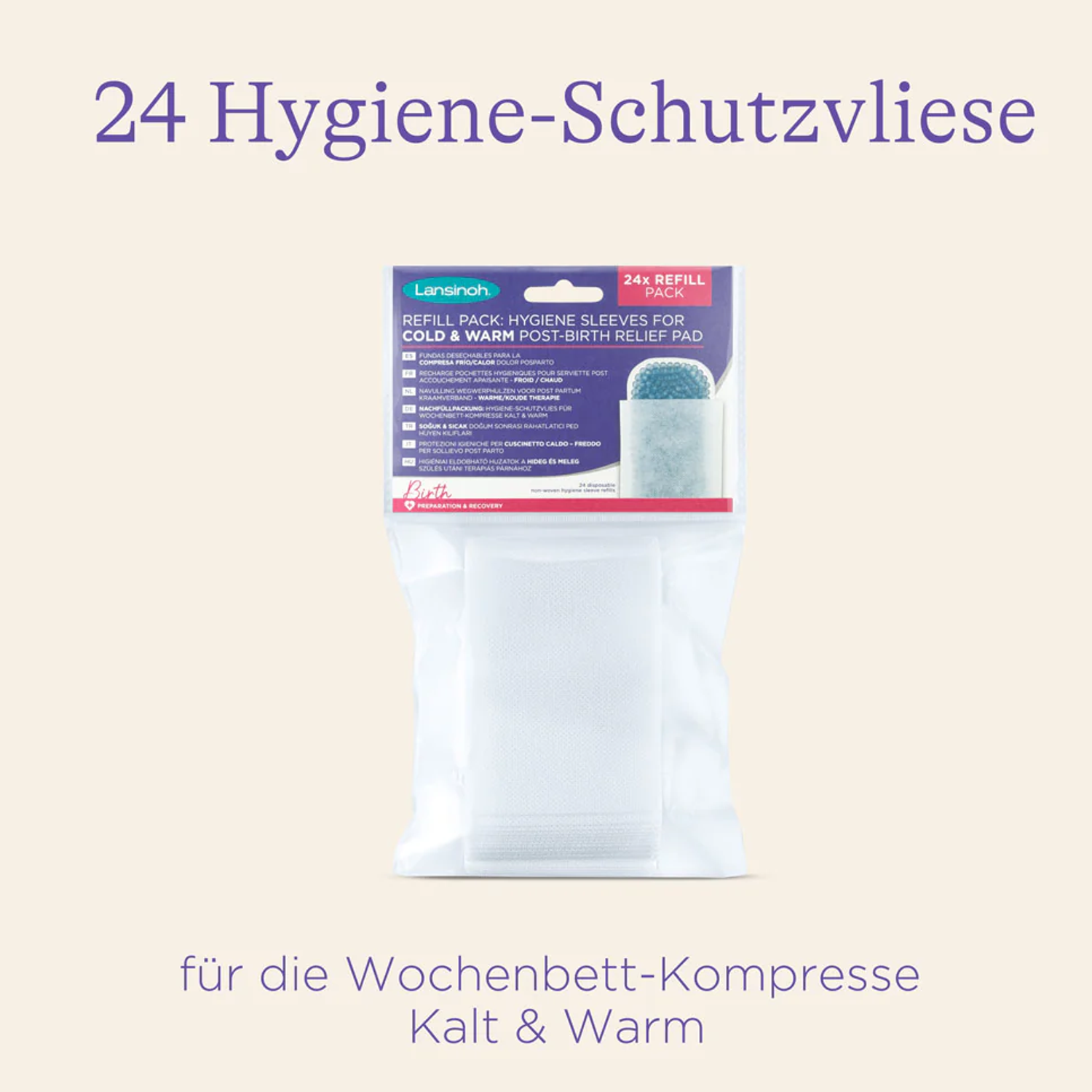 Lansinoh Nachfüll Schutzvlies Wochenbett Kompresse 24er