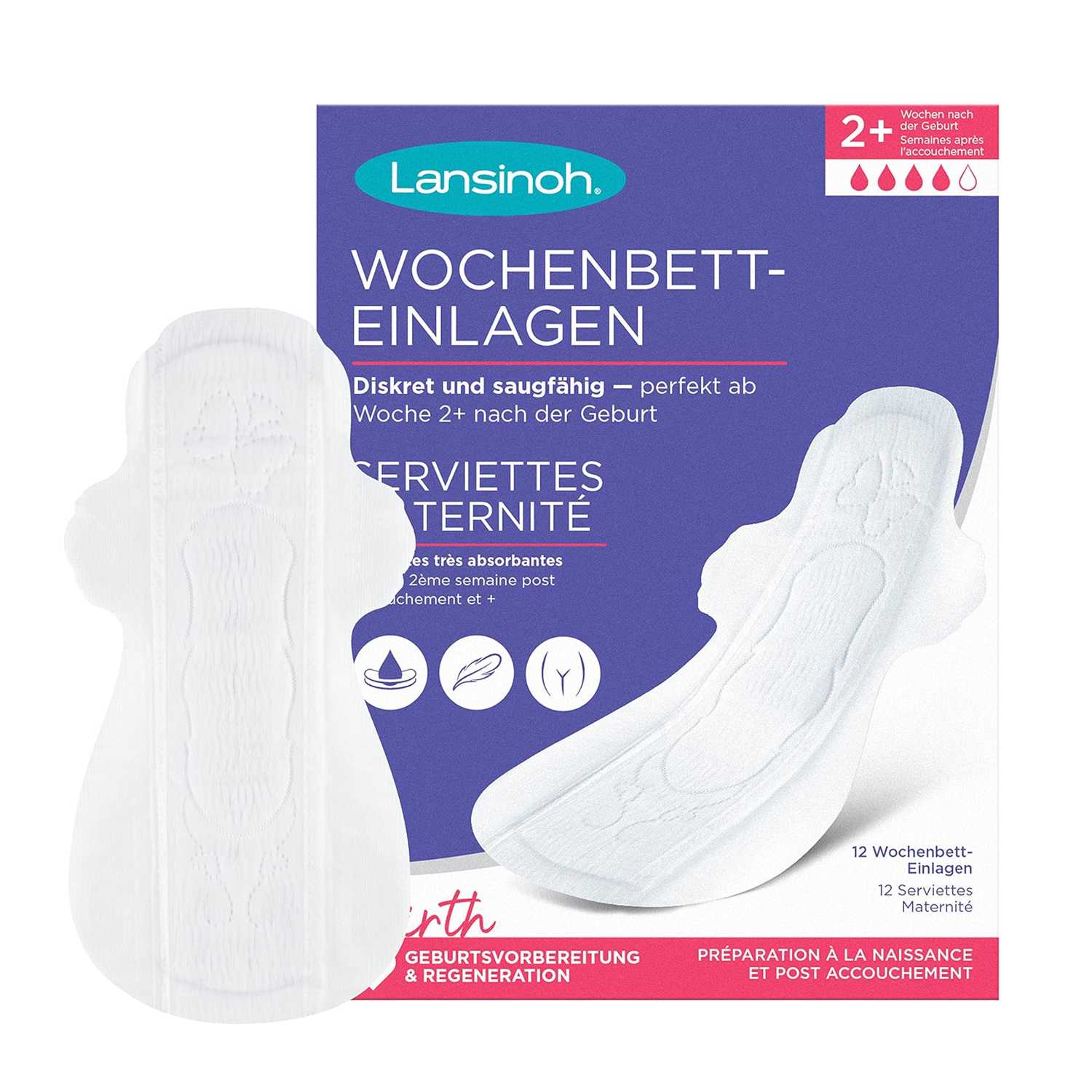 Lansinoh Wochenbetteinlagen 2+ Wochen 12 Stück