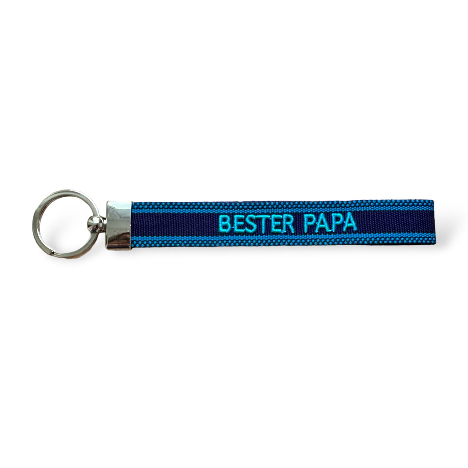 Schlüsselanhänger BESTER PAPA blau