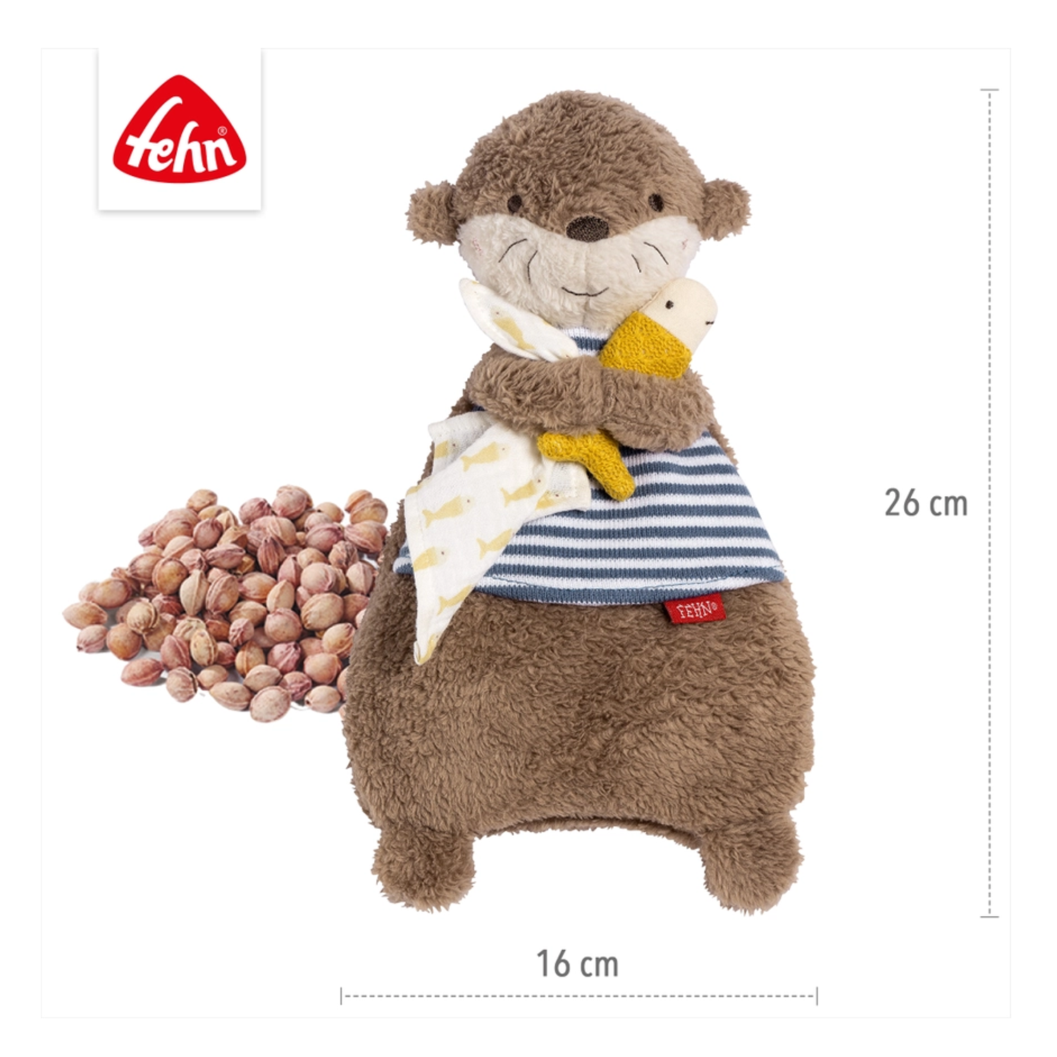 Fehn Otter mit Fisch Traubenkern Wärmekissen