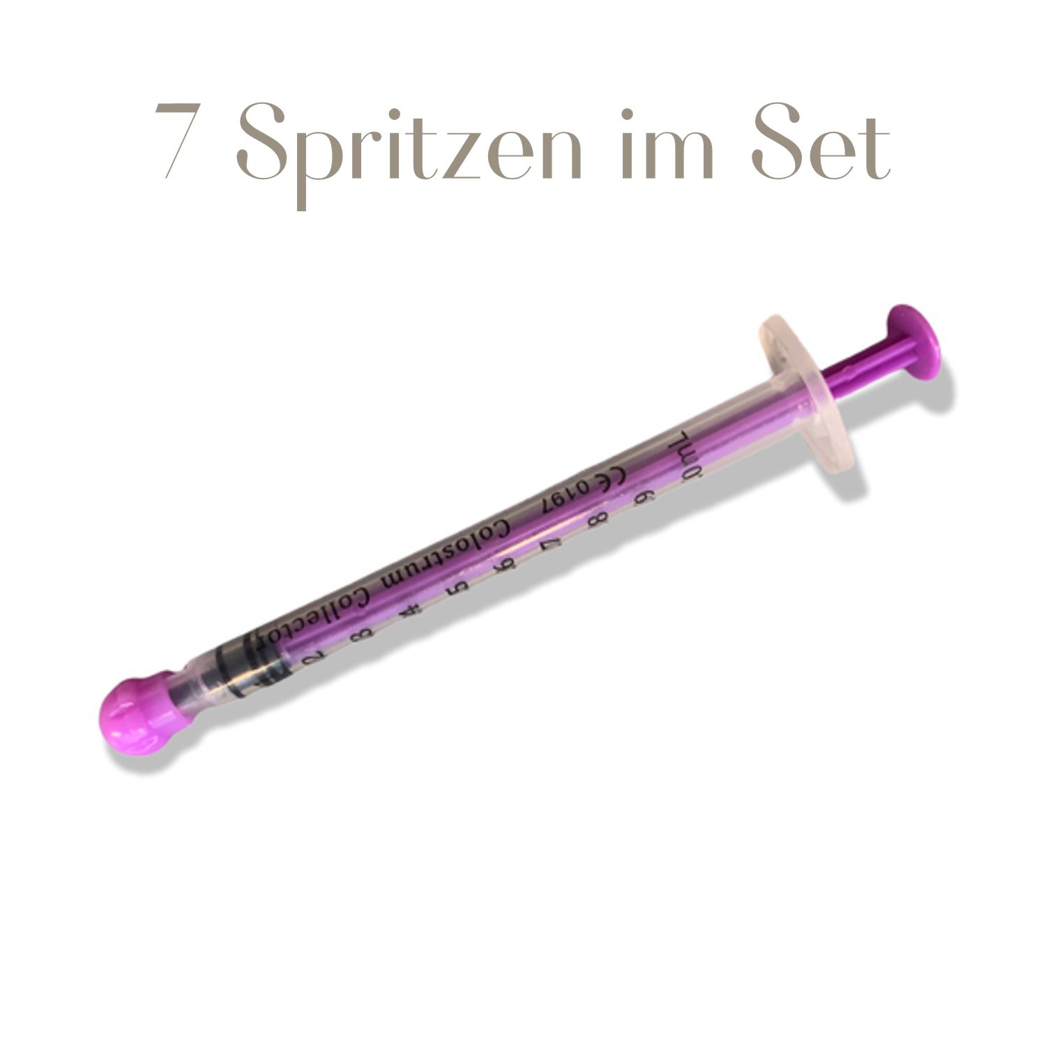 SteriFeed Kolostrum Spritze 7er Set | 1ml mit Deckel