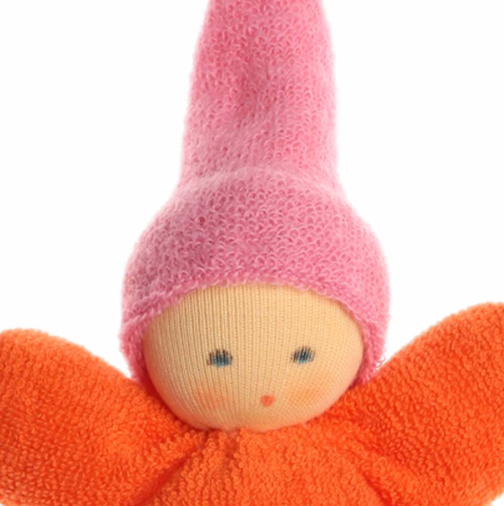 Nanchen Puppen Wichtel orange rosa BIO