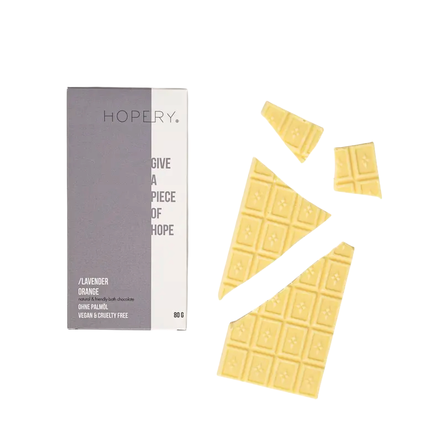 HOPERY Lavendel Orange Badeschokolade 80g