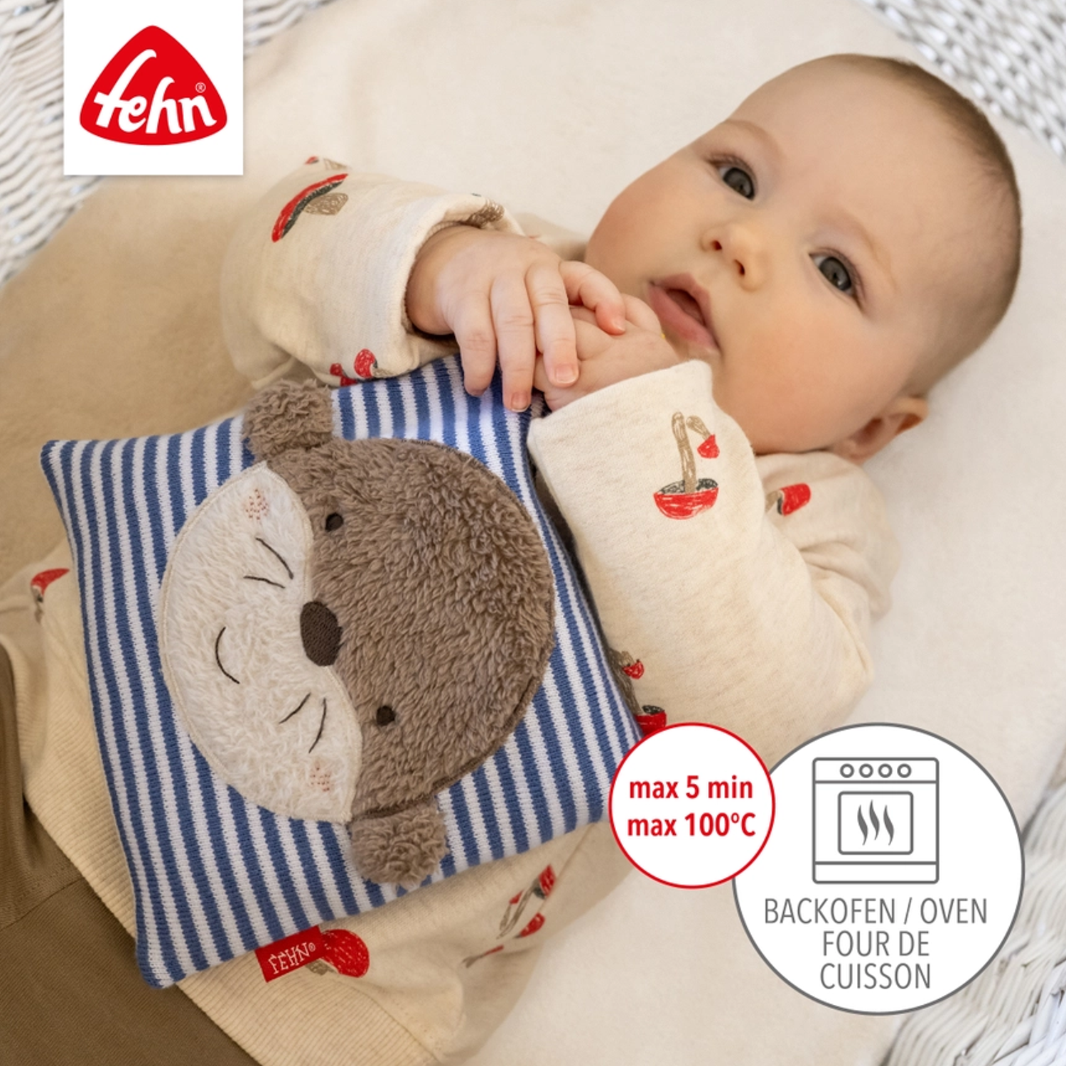 Fehn Otter gestreift Kirschkern Wärmekissen