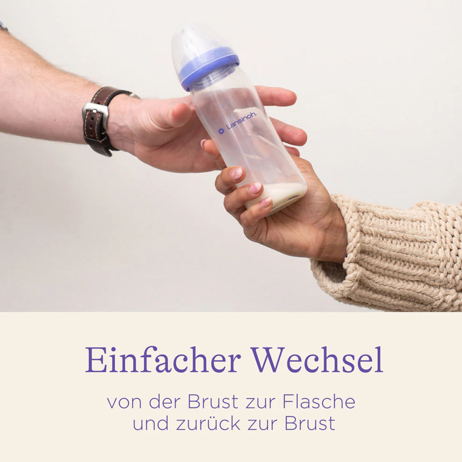 Lansinoh Natural Wave Flasche Gr. M | 240ml