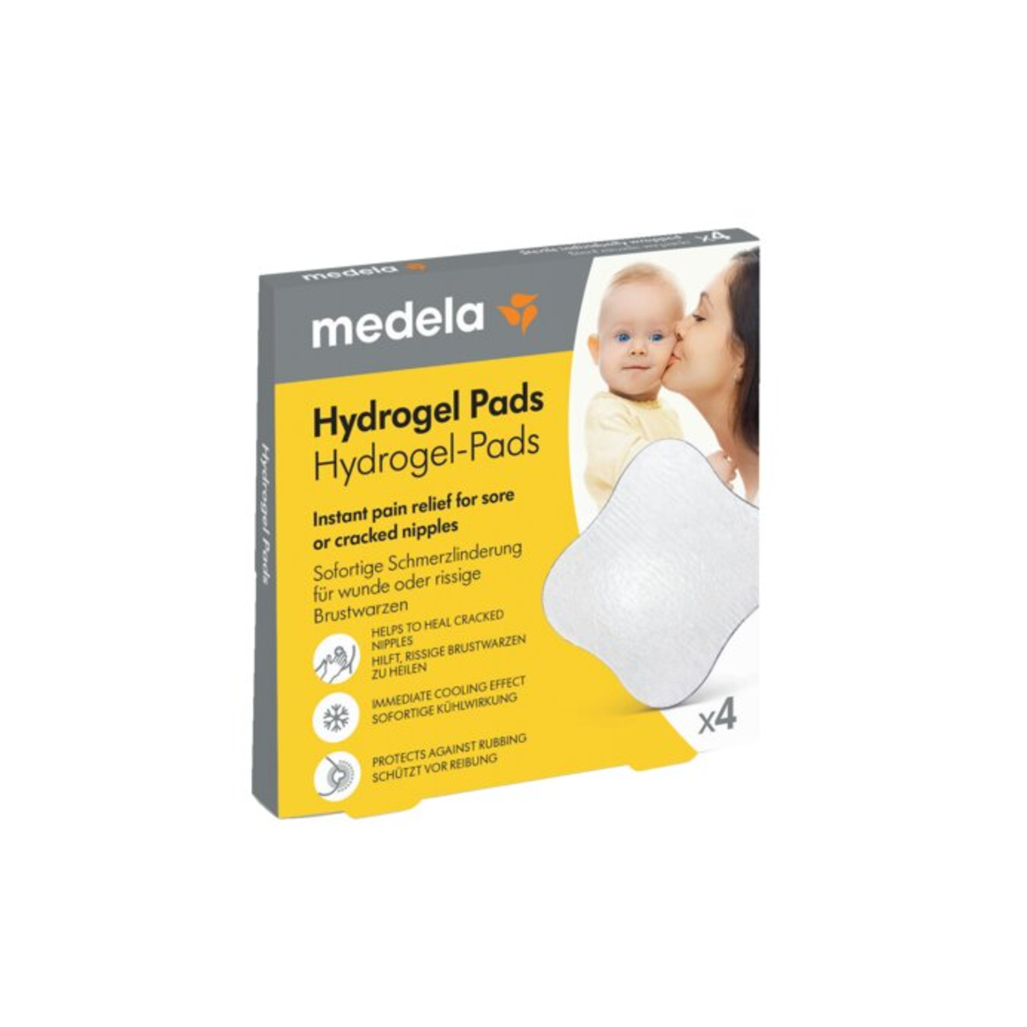 Medela Hydrogel Pads Kompressen 4 Stück