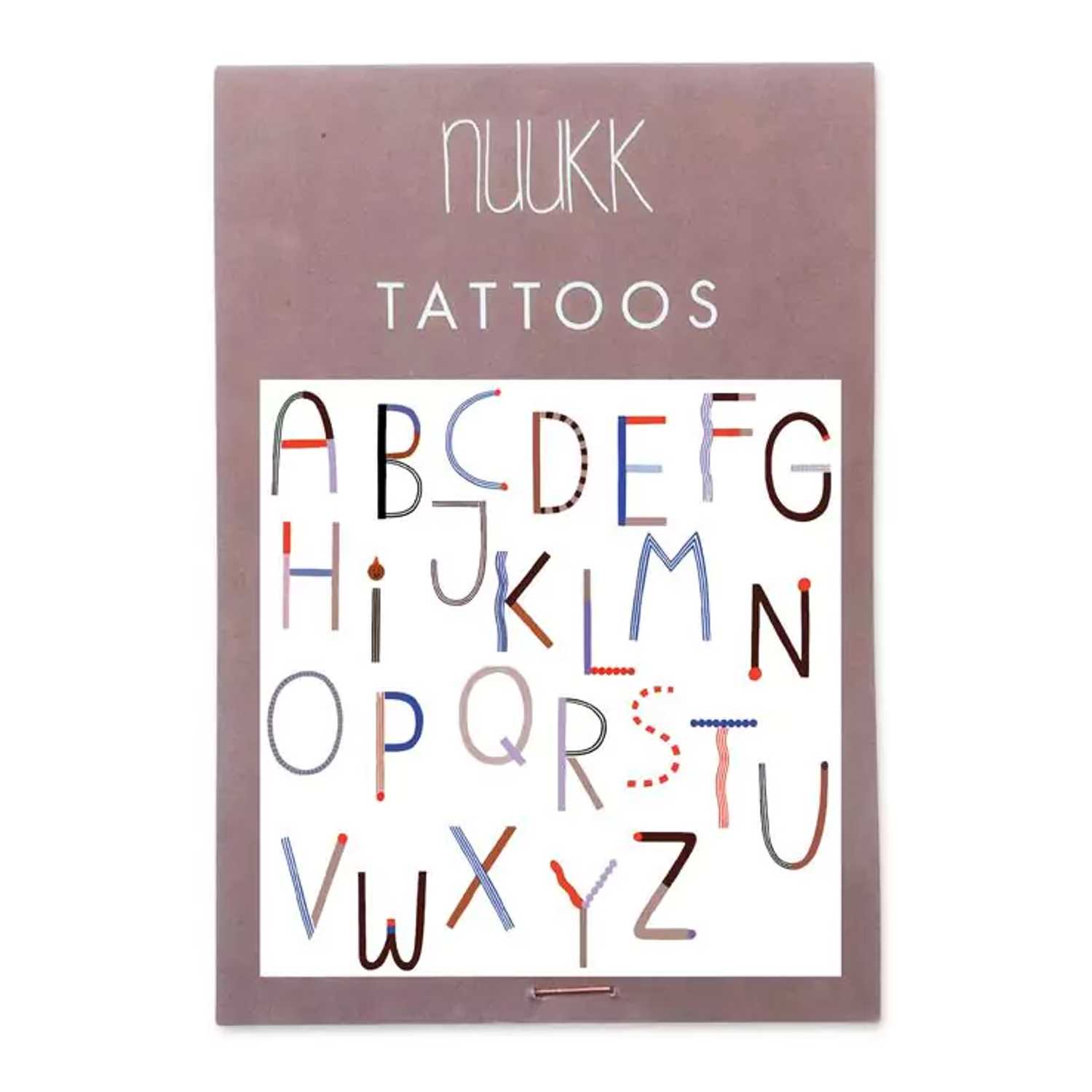 nuukk Bio Tattoos Buchstaben ABC