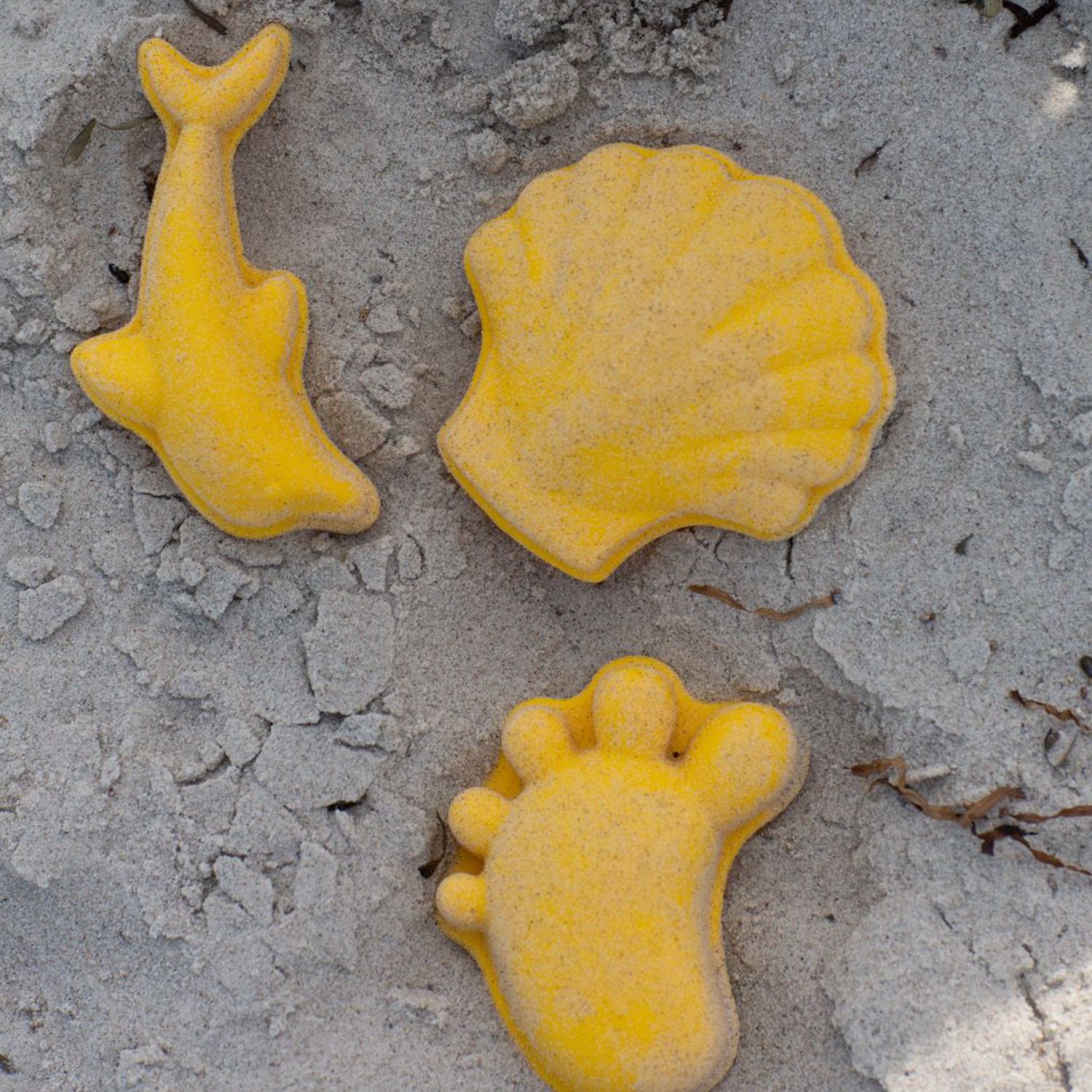 SCRUNCH Sandformen Förmchen Mustard gelb