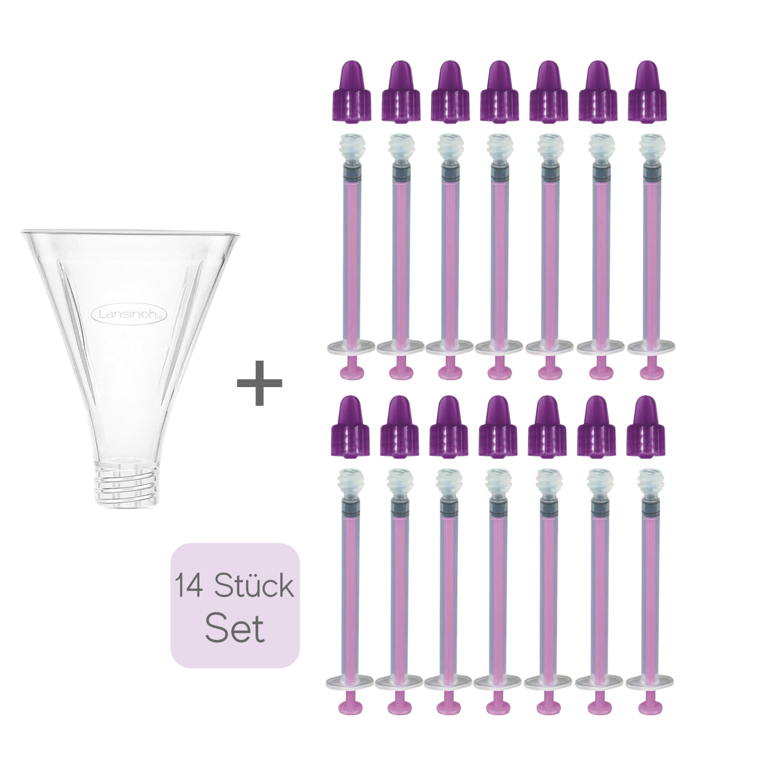 Lansinoh Primo Lacto Trichter | ENFit Kolostrum Spritze 14er