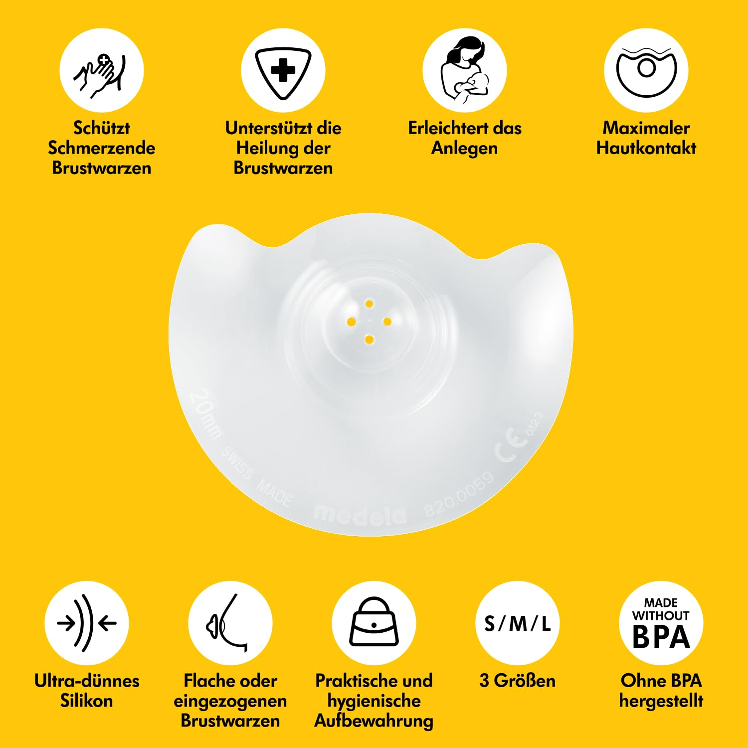 Medela Stillhütchen Contact Gr. S | Mit Box