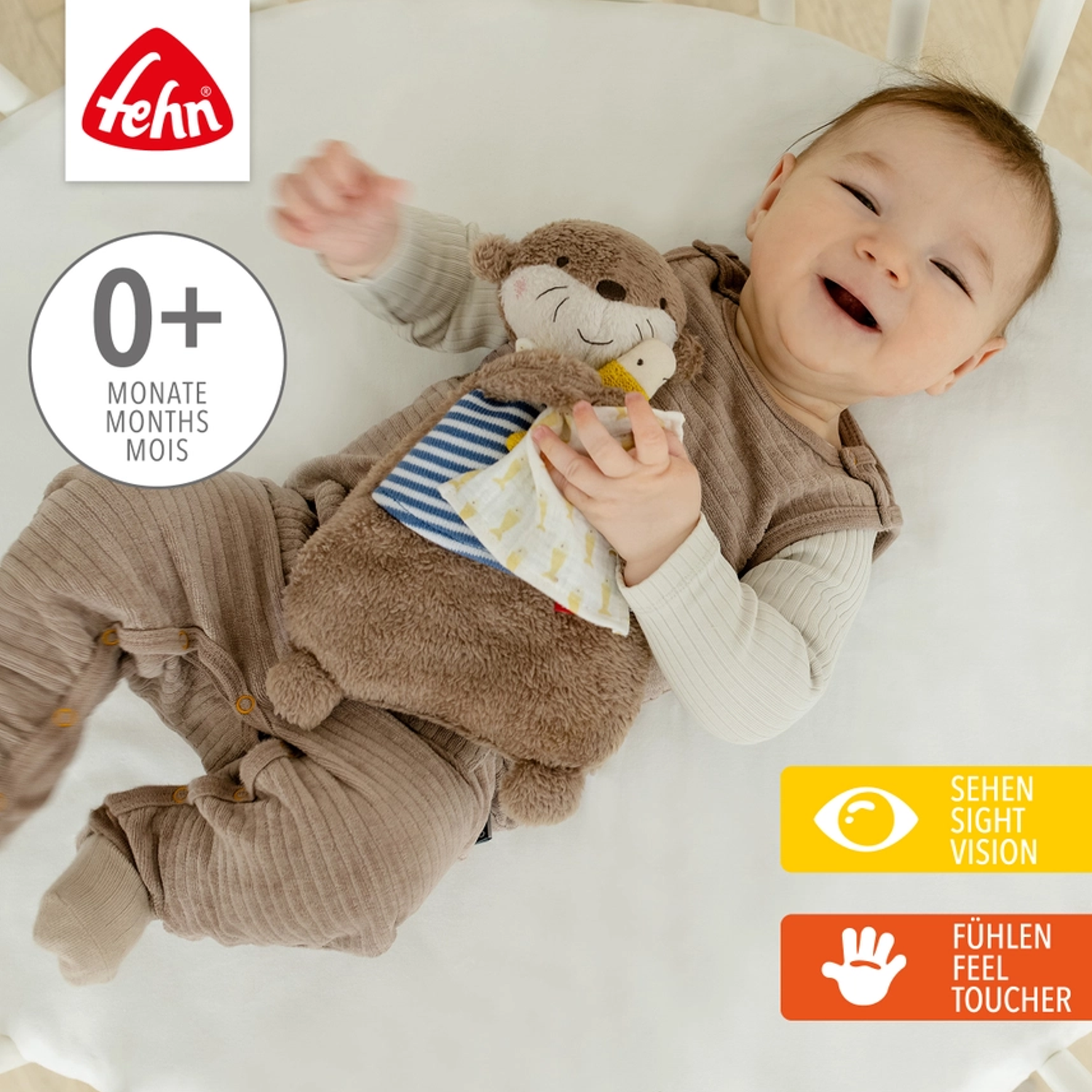 Fehn Otter mit Fisch Traubenkern Wärmekissen