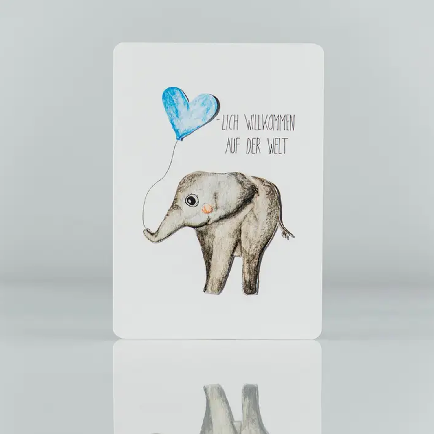 One in a Melon Postkarte zur Geburt Elefant