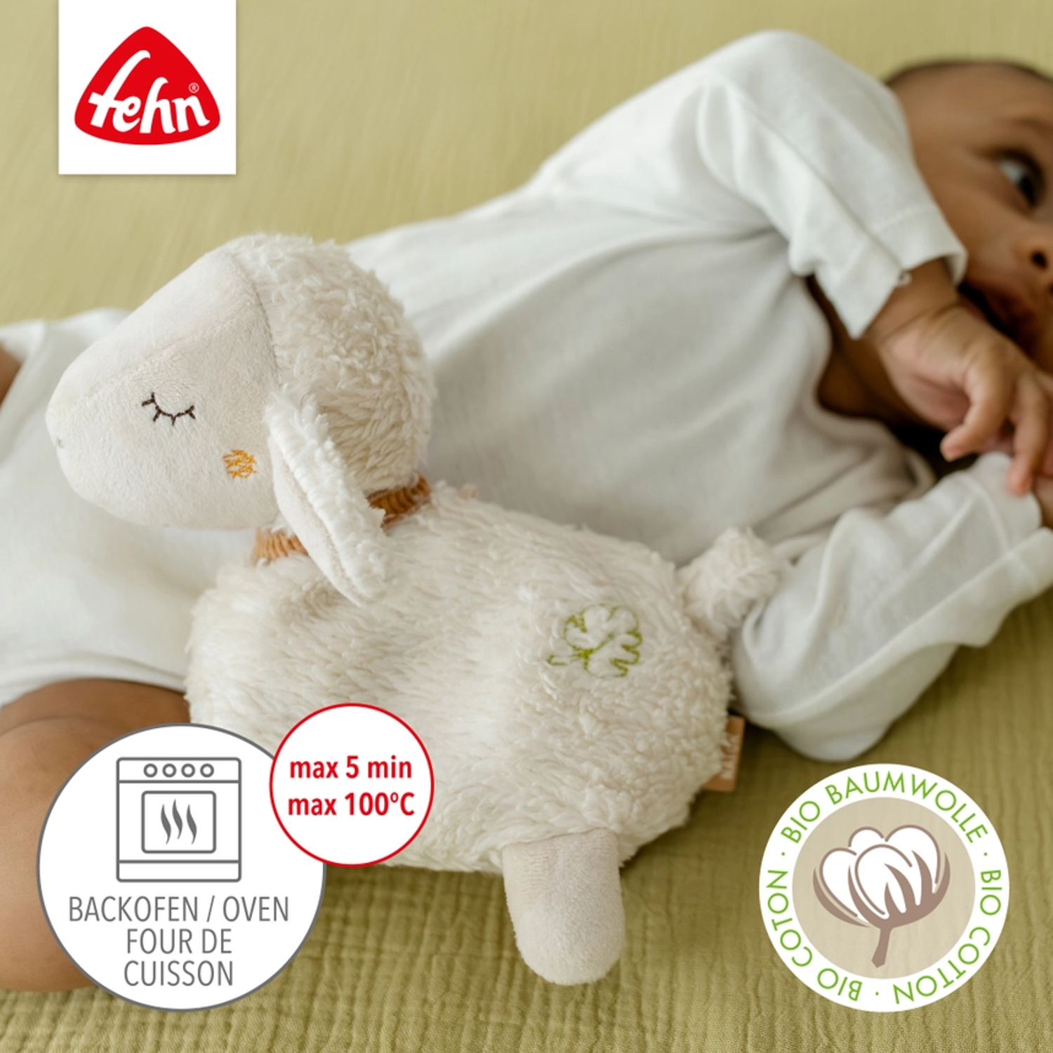 Fehn Schaf natur Traubenkern Wärmekissen