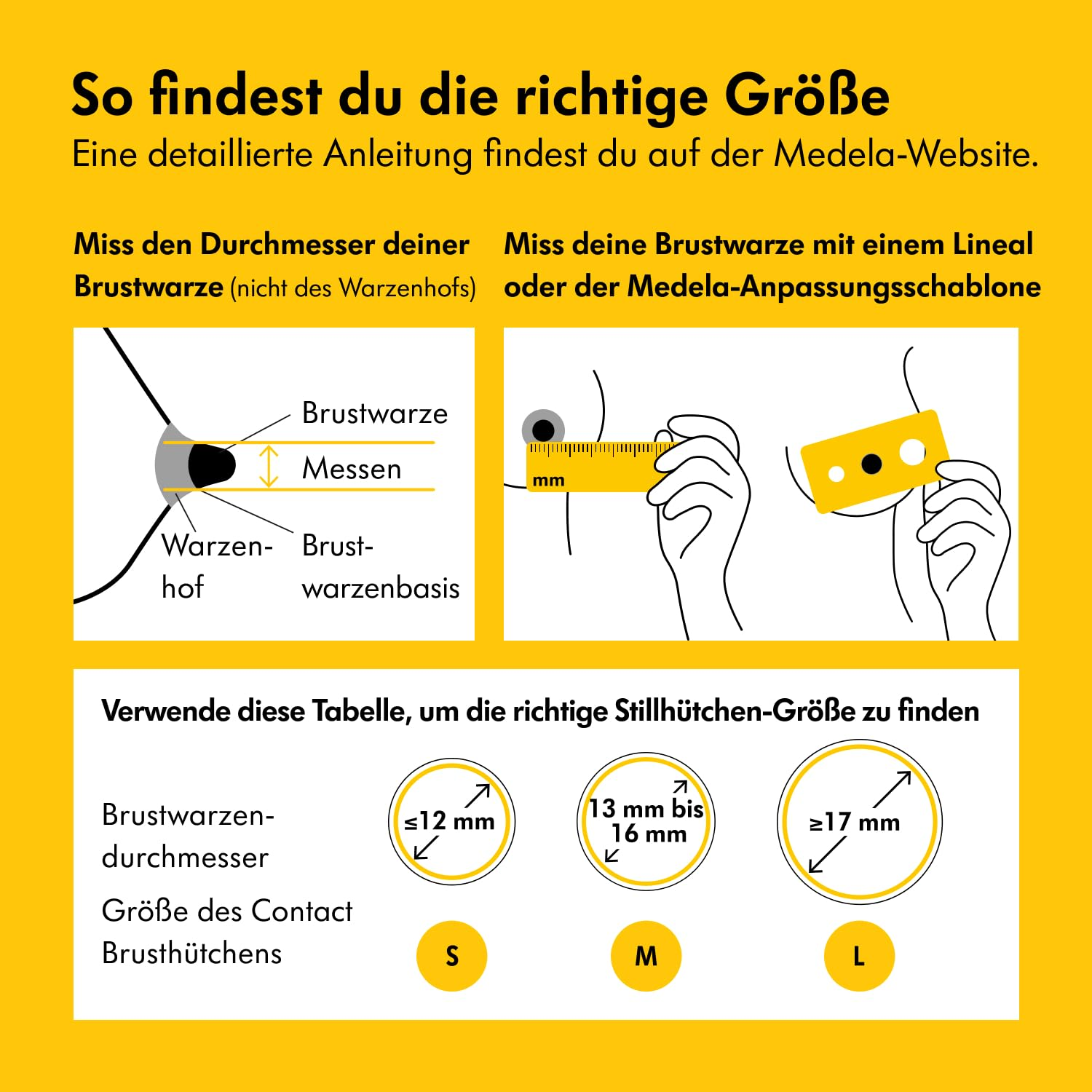 Medela Stillhütchen Contact Gr. S | Mit Box