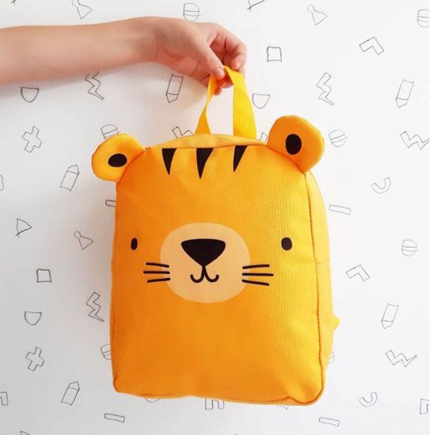 A Little Lovely Company Rucksack Tiger gelb
