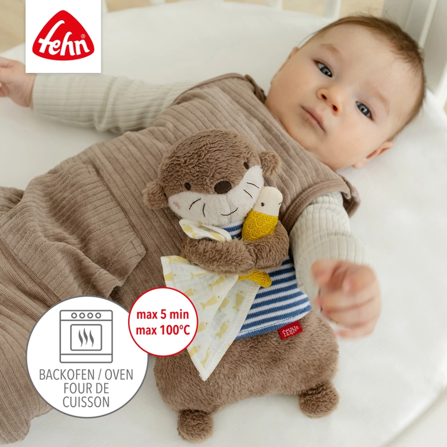 Fehn Otter mit Fisch Traubenkern Wärmekissen