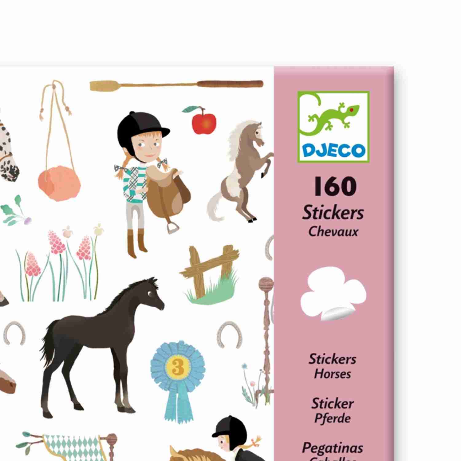 Djeco Sticker Pferde 160 Stück