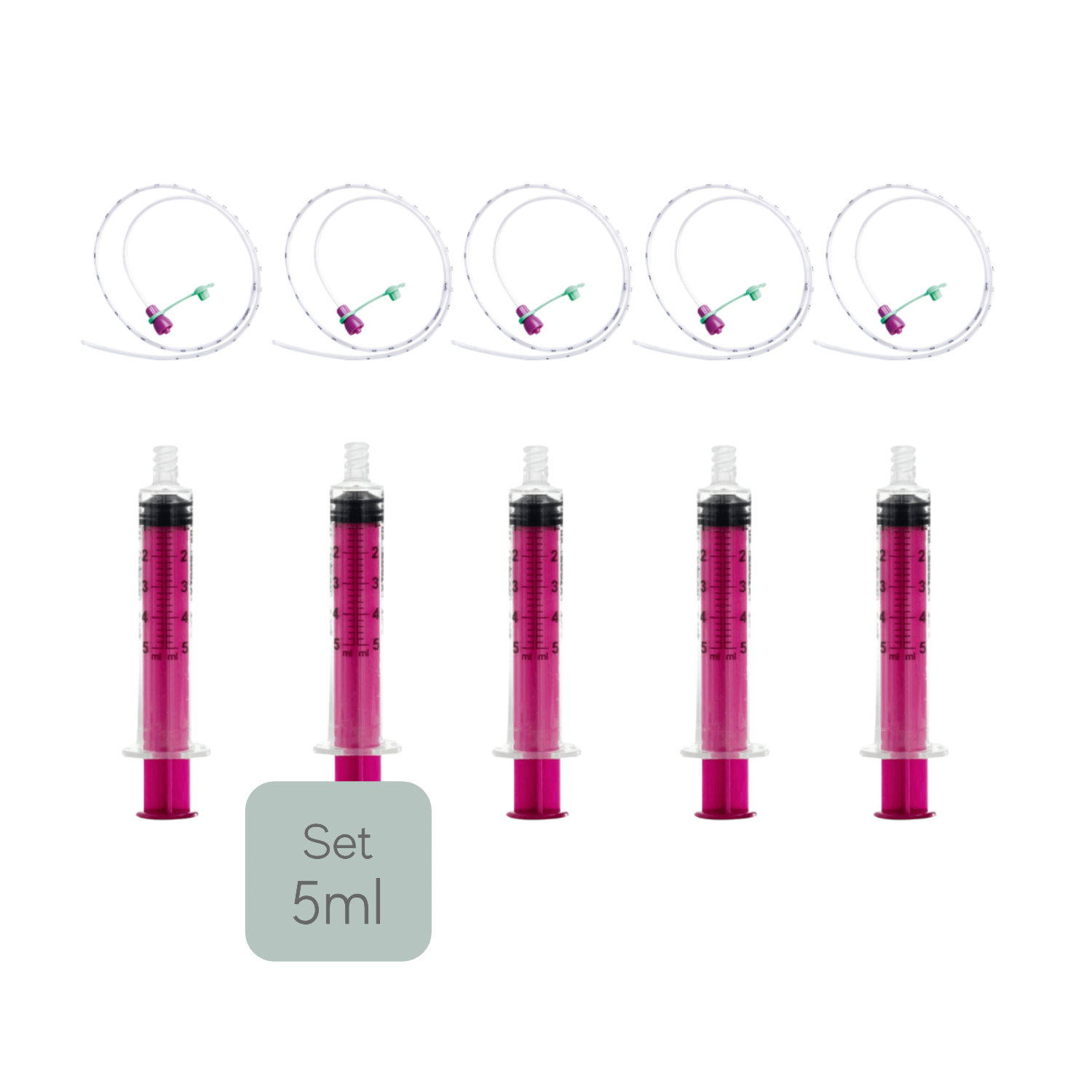 Vygon Nutrisafe 5er SET Spritze 5ml | Sonde 40cm