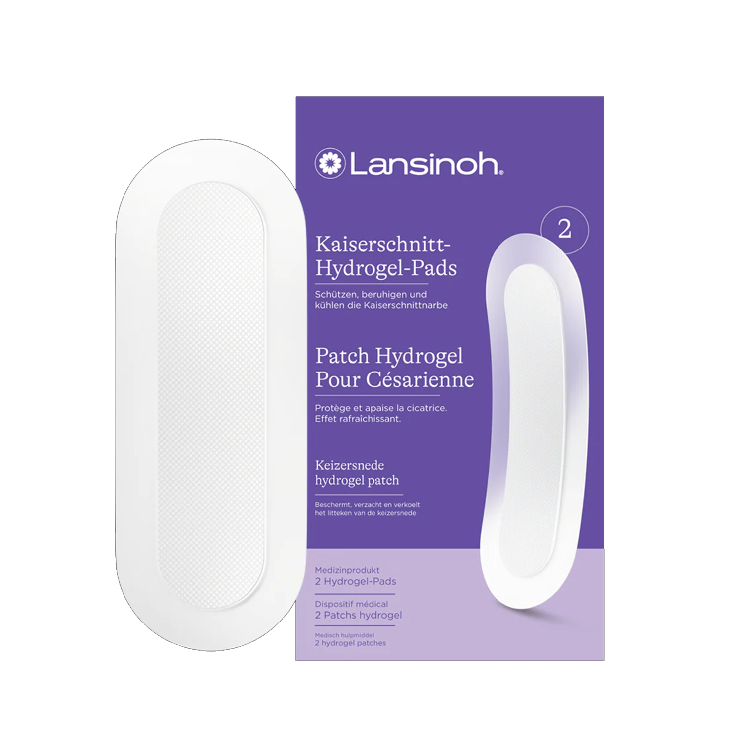 Lansinoh Kaiserschnitt Narben Hydrogel Pads 2 Stück