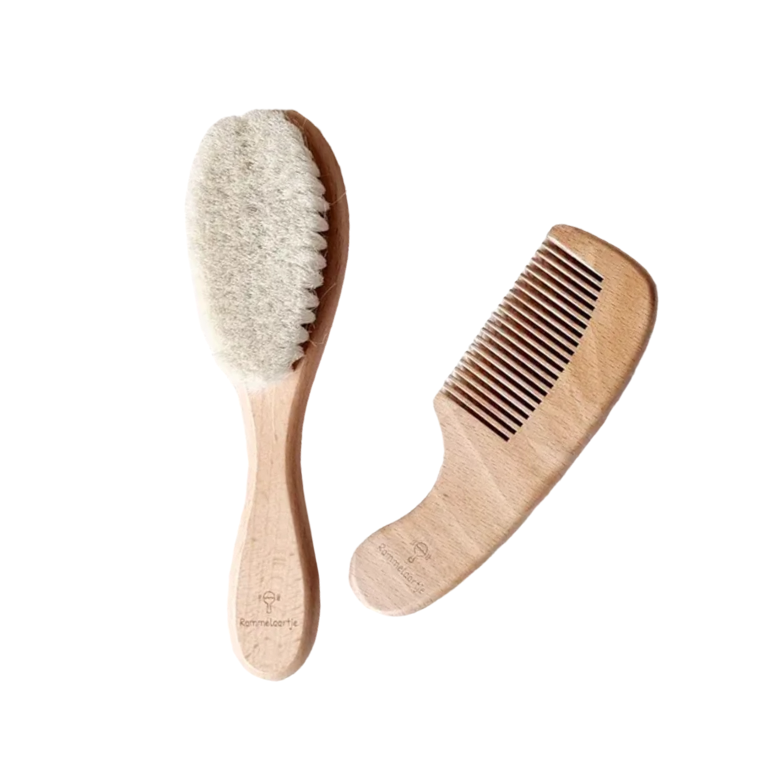 Rammelaartje Baby Holz Kamm + Ziegenhaar Bürste