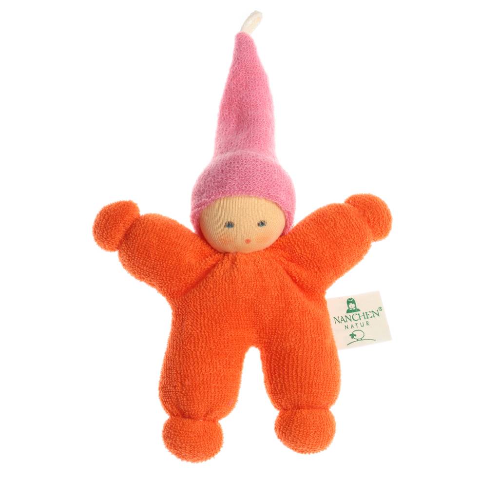 Nanchen Puppen Wichtel orange rosa BIO