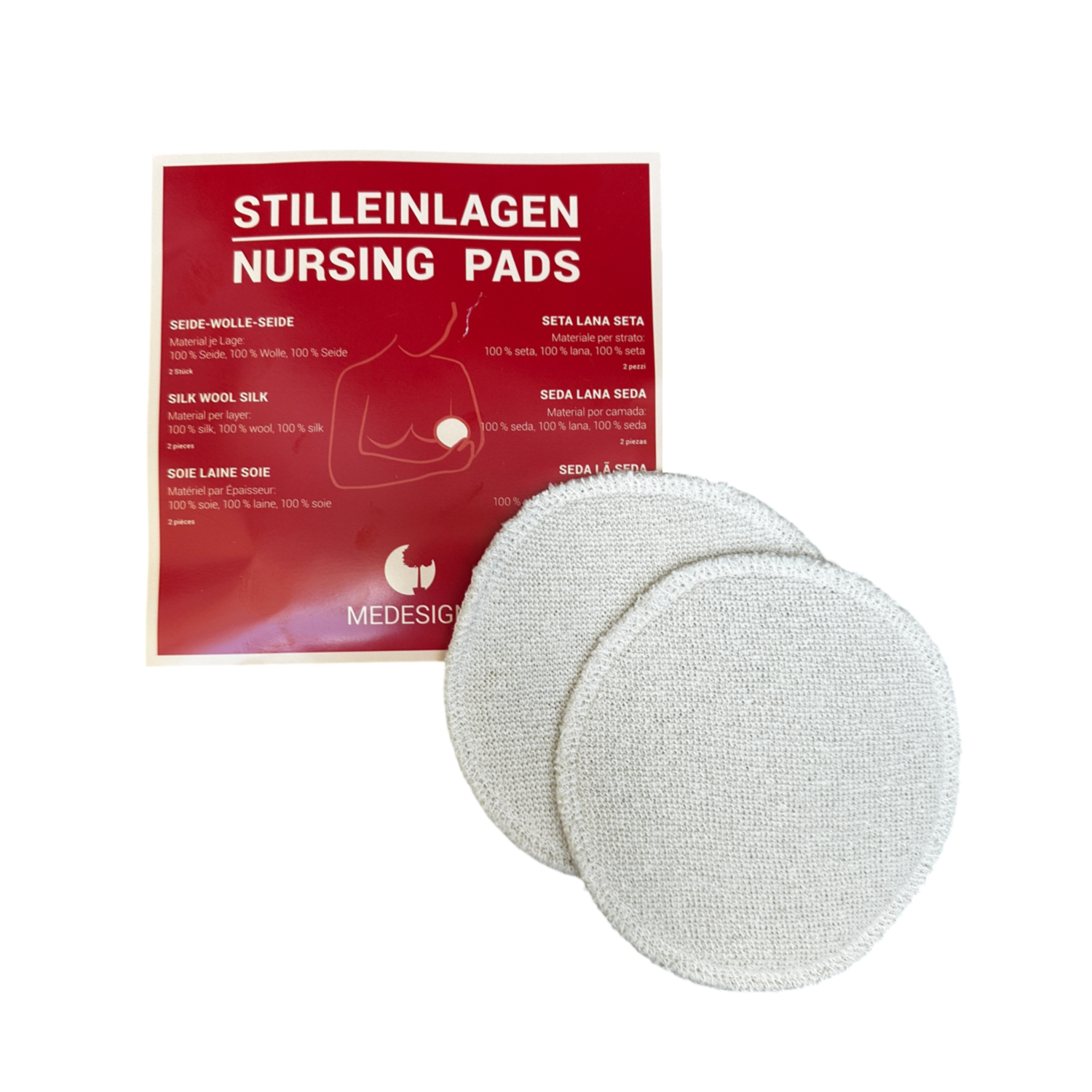 Medesign Stilleinlagen Seide Wolle Seide 3-lagig