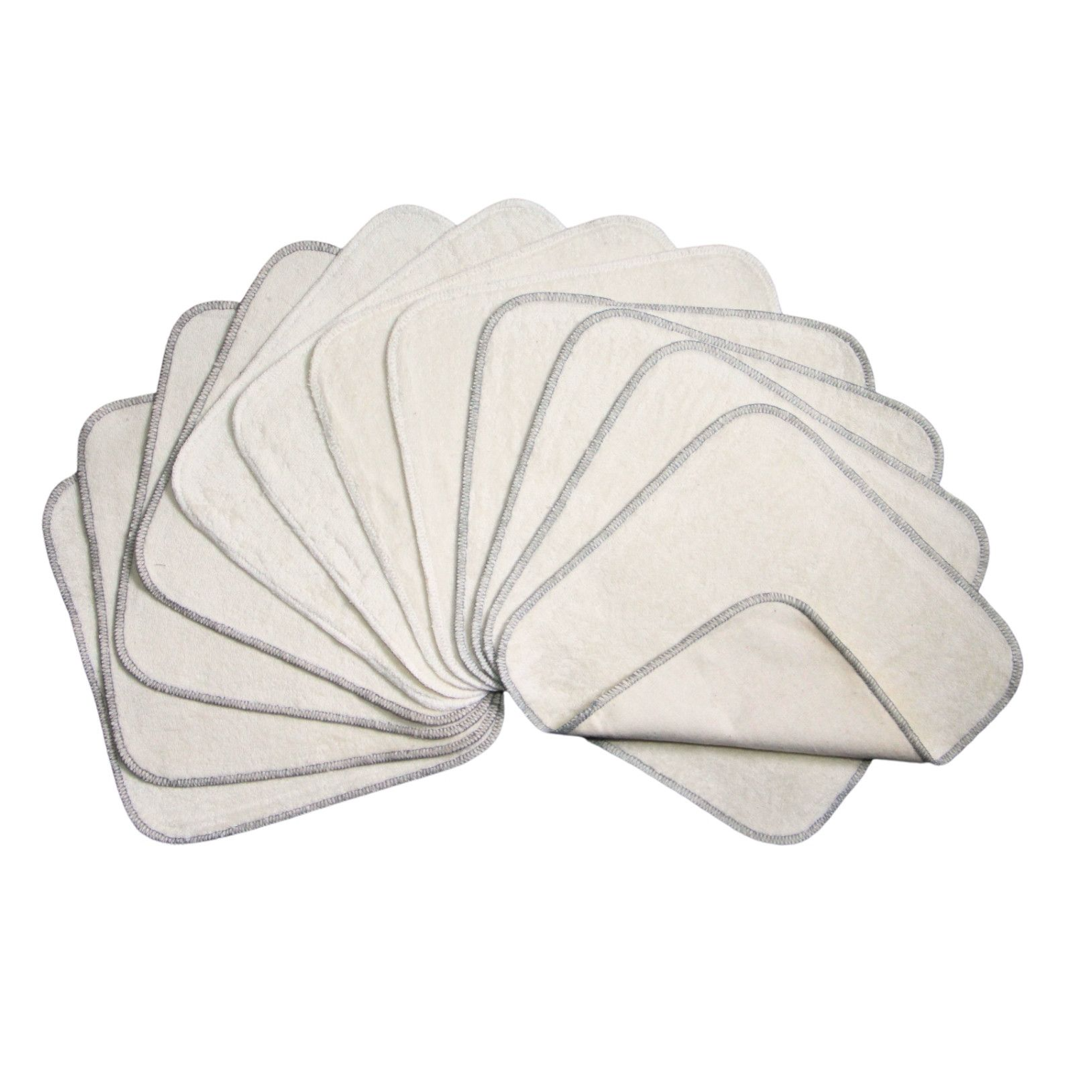 AVO + CADO Waschlappen Grau Mix 2-lagig 12er