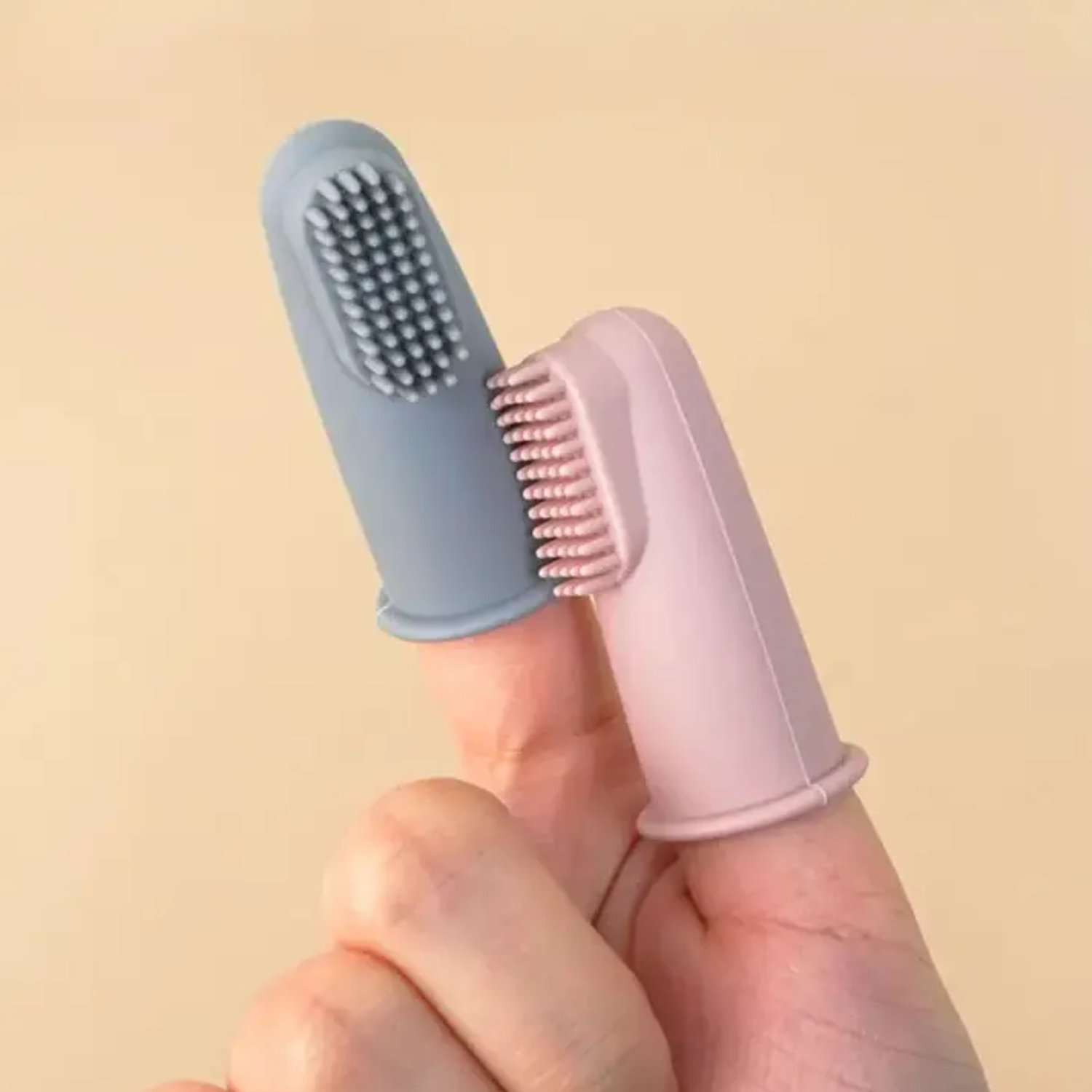 Rammelaartje Baby Fingerzahnbürste Silikon Rosa