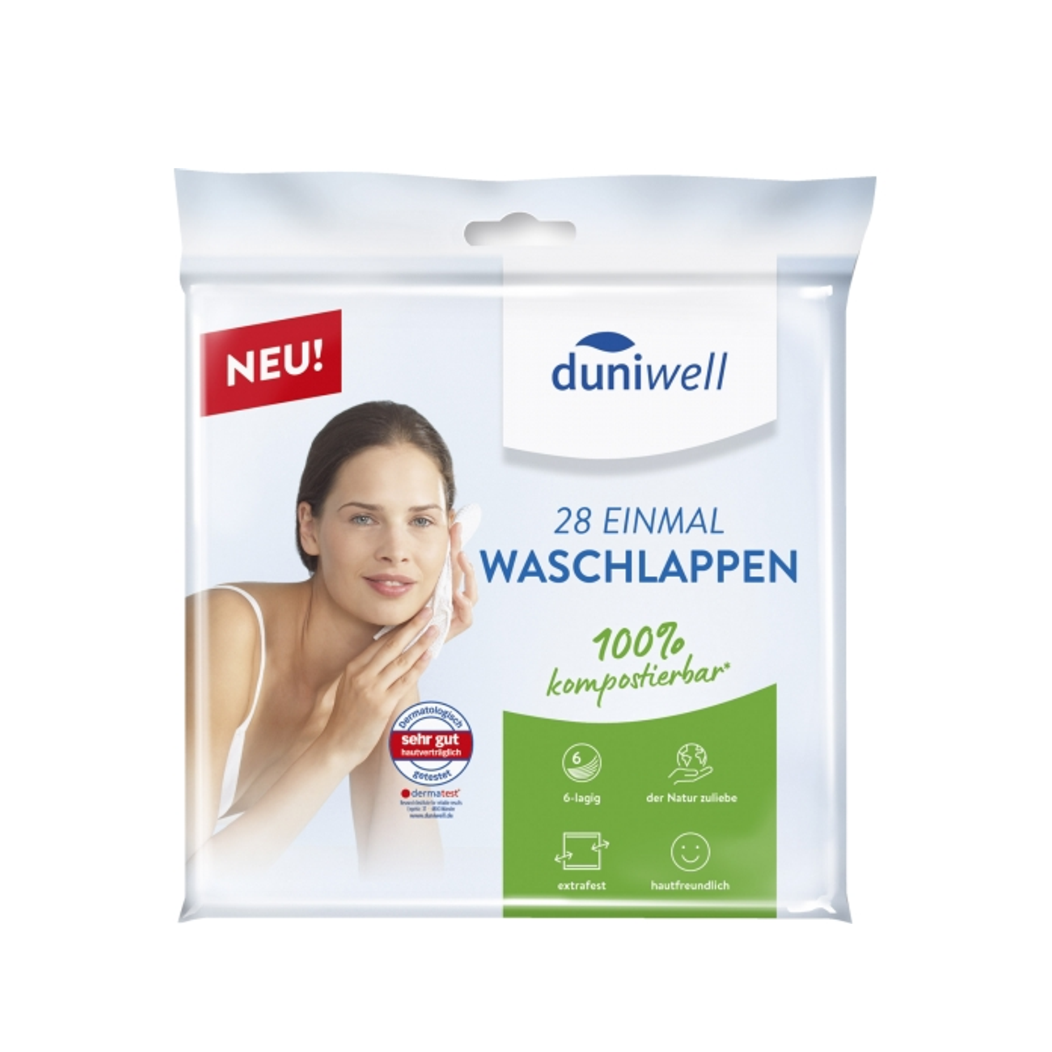 Duniwell Einmalwaschlappen 6-lagig 28 Stück