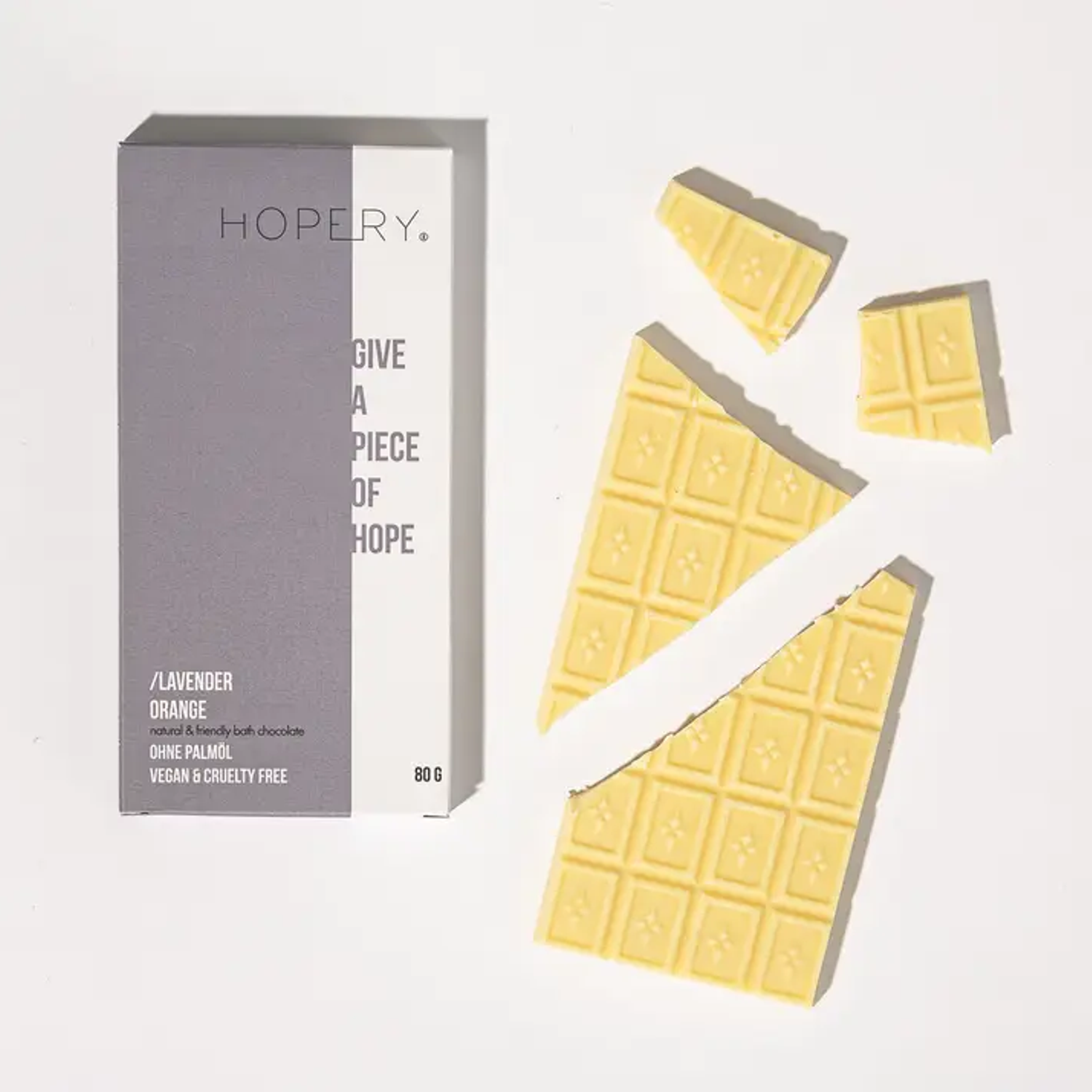 HOPERY Lavendel Orange Badeschokolade 80g