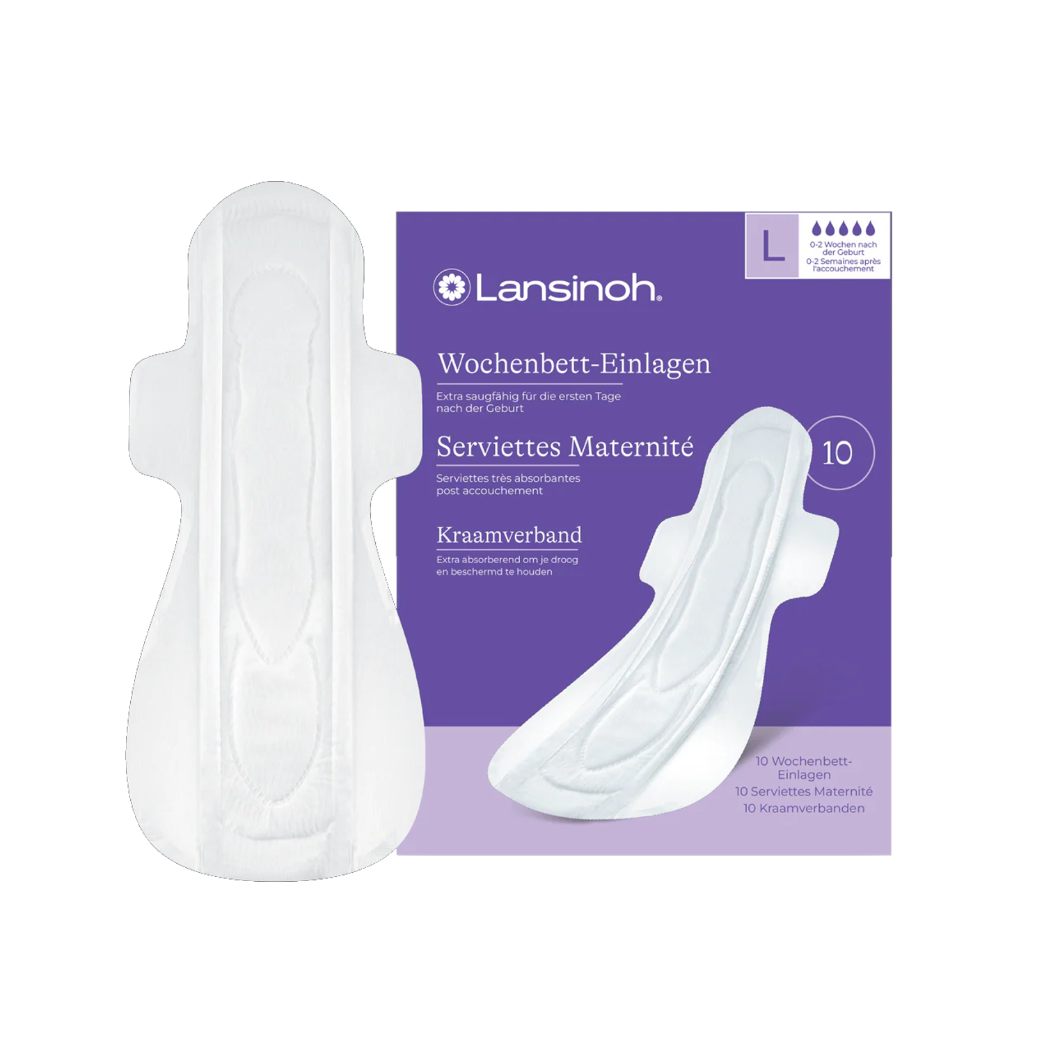 Lansinoh Wochenbetteinlagen 0-2 Wochen 10 Stück