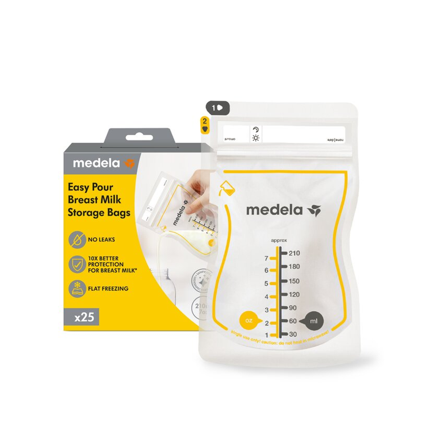 Medela Milchbeutel Easy Pour für Muttermilch 25 Stück