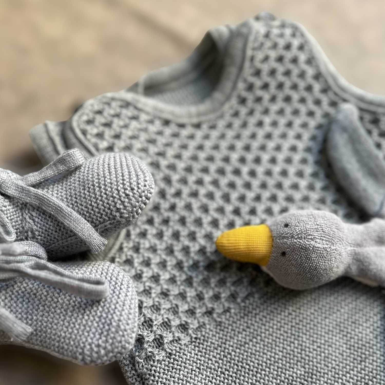 Disana Baby BIO Träger-Schlafsack Wolle grau