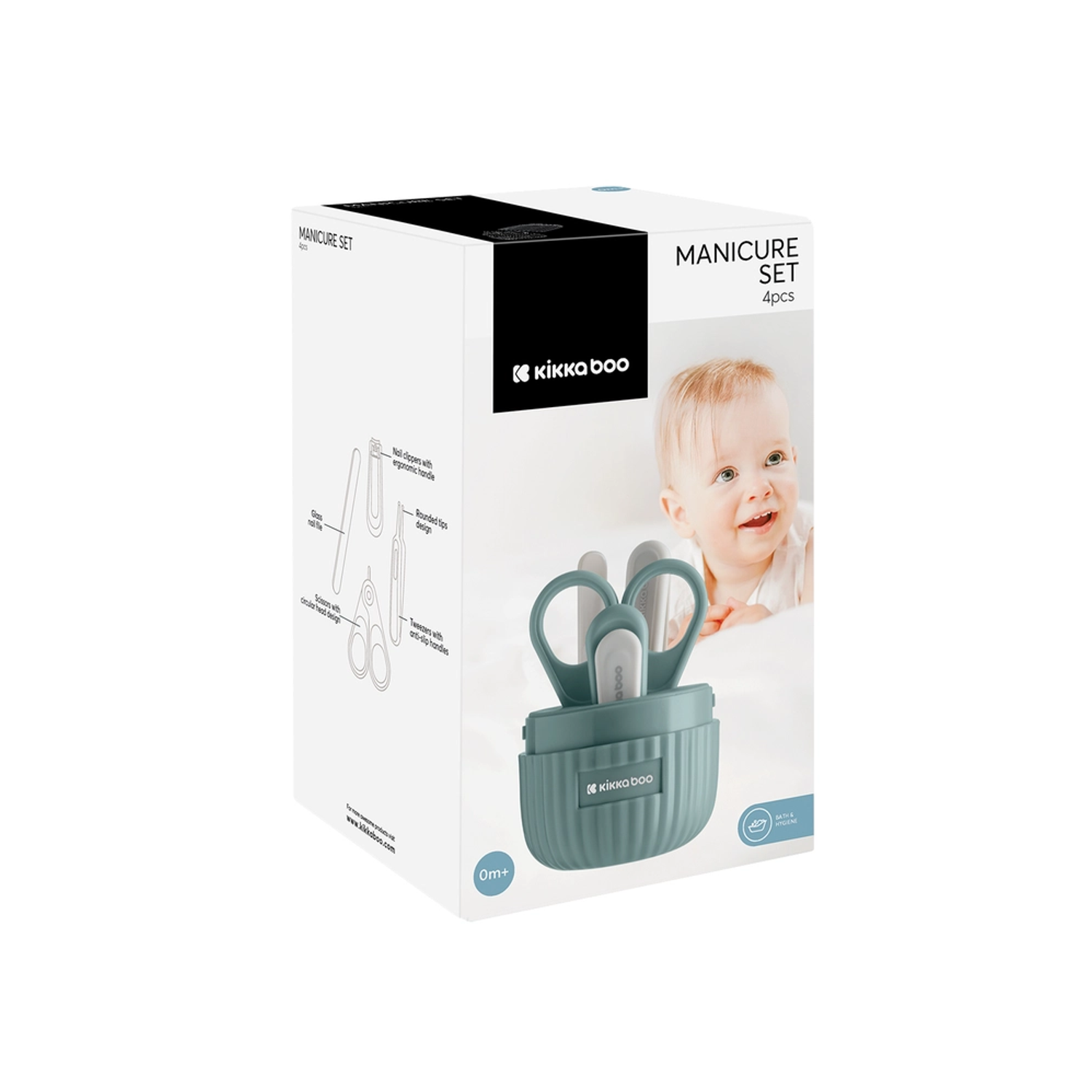 Kikkaboo Baby Maniküre Set 7 Teile mit Box Minze