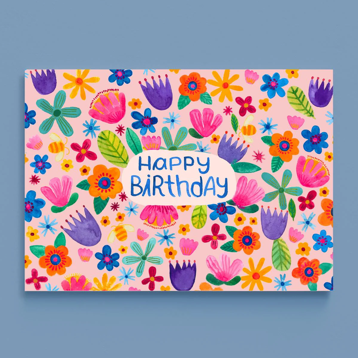 FRAU Ottilie Postkarte Happy Birthday Blüten